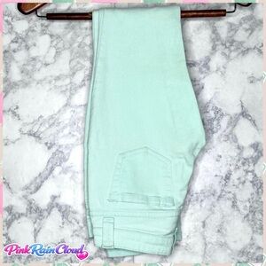 Delia’s Mint Green Y2K bRITT Skinny Jeans Juniors 1 / 2 Stretch Denim